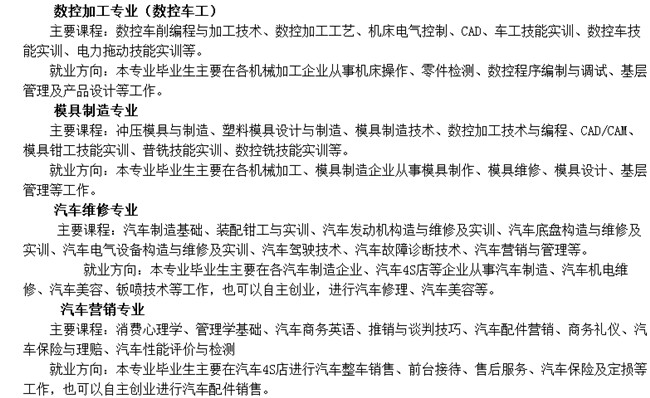 重庆市科能高级技工学校开设哪些专业？